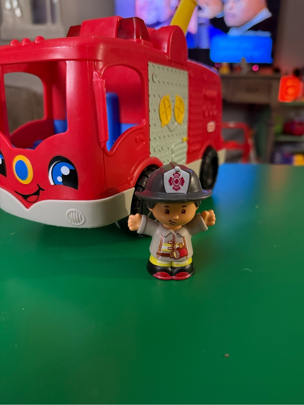 Red Fire Rescue Truck Playset with Firefighter Figure
